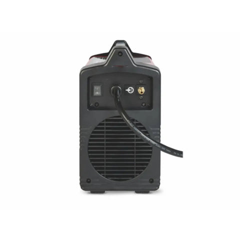 Back view of Lincoln Tomahawk 45 Handheld Plasma Cutter With 2.8 Inch LCD Screen, showing power cord and connectors