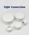 12 Pack One Half Inch PVC Pipe End Caps With Slip Openings White Caps For Unthreaded Pipes SCH40