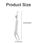 Side view of the 3 In 1 Watermelon Cutter Slicer Fork Tool In Stainless Steel showing product dimensions, 24.5cm x 3.1cm.
