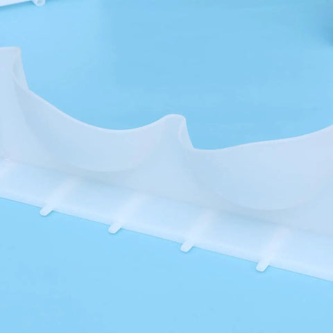Six Piece Clear Plastic Bra Storage Box With Dividers For Wardrobe Closet Drawer Organization To Keep Lingerie Lineup Hella Neat And Shielded From Deformation A Straight Up Must Have Staple close-up of clear plastic divider section