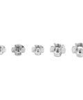 Five sizes of Four Pronged T Nut Set 80 Pieces M6 M8 Zinc Plated Carbon Steel Tee Nuts for Woodworking Furniture Cabinetry