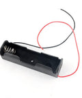 Badass 5 Pack 18650 Battery Case Holders With Pre Stripped Wired Leads For 3.7V Rechargeable Cells No Fuss black plastic battery holder with leads.