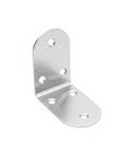 Beefy Heavy Duty Stainless Steel L Brackets 90 Degree Corner Brace Set for Furniture and Shelves 4 Pack close-up