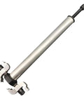 Heavy Lifter Geared Tapered Roller Bearing Puller for Motorcycle Electric Drivetrain, silver metal tool with extraction arms.