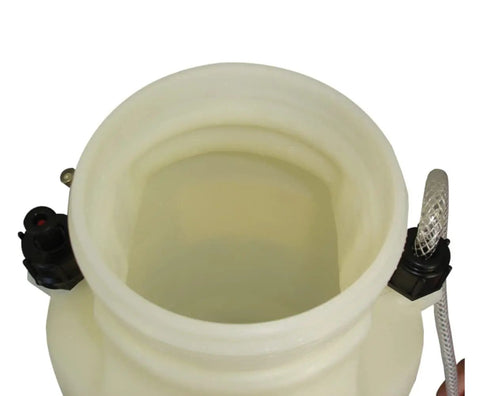 Open fill opening of 2 Gallon Handheld Sprayer With Base Large Four And A Half Inch Fill Opening 20 Inch Unbreakable Wand Pro Grade Lock On Lock Off