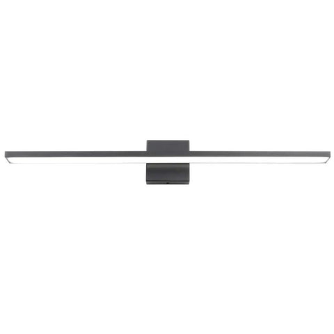 31.5 Inch Modern LED Vanity Light In Black Finish, 28W Aluminum Frame With Frosted Acrylic Diffuser, Ultra Slim Sleek Wall Mount Bath Fixture