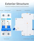 50 Amp Miniature DC Circuit Breaker 500V Two Pole Solar PV Disconnect Switch With Thermal Magnetic Trip DIN Rail Mount