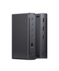 Premium Rock Solid 8 In 1 Docking Station With Thunderbolt 4 And USB 3.2 Gen2 Hella Fast 40Gbps Data Transfer side view showing multiple ports.