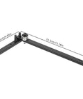 Heavy Duty Manual Rod Bender For Rebar And Pipe with Easy Angle Adjustment Crafted From Tough 45 Steel, measuring 33.5cm and 16.5cm.