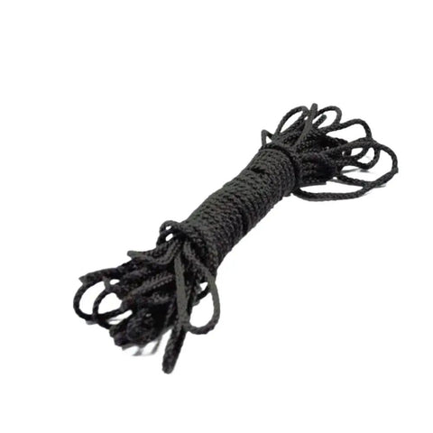 Beefy Black Double Braid Nylon Dock Line For Boat Mooring And Anchoring, 200mm Length, 4mm Diameter, rolled in a bundle
