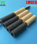4 Pack 8x15x45mm Solid Polymer Linear Bearings LML8UU LM8LUU Bushing for Prusa Mendel DIY CNC Machines displayed on blue surface.