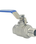Heavy duty 1/2 inch stainless ball valve with PTFE seals
