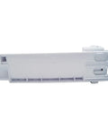 Side view of Plug-And-Play Ice Maker Assembly for Fridge Model Specific DA97-15217D DA97-15217B Replacement, white 10-cube tray