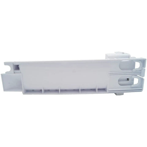 Side view of Plug-And-Play Ice Maker Assembly for Fridge Model Specific DA97-15217D DA97-15217B Replacement, white 10-cube tray