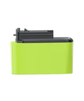 Real Deal Porter Cable To Ryobi Battery Adapter For Older 18 Volt Cordless Tools with durable green ABS material view.