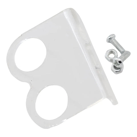Mounting bracket and screws from Two Pack HC-SR04 Ultrasonic Sensor Module Kit With Housing And Mounting Brackets And 10P Jumper Cables For Arduino Projects Great For DIY Distance Measuring And Proximity Sensing.