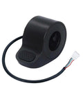 Black electric scooter thumb throttle replacement with female plug for Gotrax GXL V2, Apex, Hibo S2, Megawheel S10 speed control accessory.