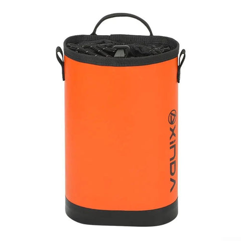 Orange Must Have 5L Rock Climbing Tool Bag With Adjustable Waist Belt Water Resistant Polyester Gear Pouch, front view.
