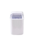 Compact Countertop Ice Maker Whips Up 26 Pounds Of Quick Bullet Ice Daily Featuring Foolproof Controls And Lean Frame in white color.