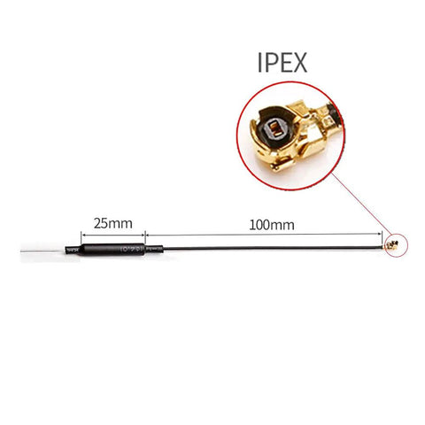 Close-up of 8 Pack IPEX 2.4G WiFi Antenna For Drone Image Transmission Omnidirectional Copper Tube Receiver 3dBi Gold Plated Head