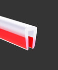 Clear Rubber U Channel Edge Trim Hella Flexible Silicone Peel And Stick Protector For Sheet Metal Eyeglasses And Glass, close-up view.