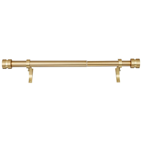 12 To 20 Inch Short Adjustable Warm Gold Curtain Rods Set 1 Inch Diameter Heavy Duty Side Curtain Rods With Aluminum End Caps