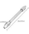 Top Shelf Four Piece Double Ended Pin Vise Micro Drill Kit With Kickass White Steel Bits In A Secure Hex Grip, 10cm manual drill.