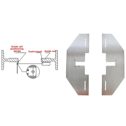 Heavy Duty Laser Alignment Instrument For Slick Elevator Guide Rail Setup showing precision gauge tool for accurate setup.