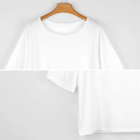 Women's Short Sleeve Boat Neck Loose Fit Go To Casual Tee With Bearded Dragon Lizard Print Lightweight Breathable Polyester Spandex Blend Easy Care Everyday Comfort Top white shirt details