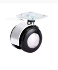 Hardcore 2 Inch Heavy Duty Office Chair Casters With Badass Rubber Swivel Locking Wheels. Durable rubber wheels and metal plate.