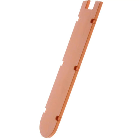 Throat Plate Replacement for Miter Saw Plug-And-Play Direct Fit R41221 R4123 R4123T, durable plastic, angled side view