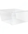 Clear plastic upper crisper bin replacement for Whirlpool and Kenmore refrigerators, easy install, fits WP2188661 model.