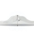 Side view of Upgraded Lifetime Wash Plate Compatible With Whirlpool Washer W10902814 W108396887, white, 3-inch height