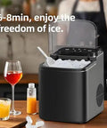 Countertop Pellet Ice Maker With Self Cleaning Build And Dual Bullet Sizes Delivers Soft Chewable Ice That Hits Different For Sodas Cocktails Fast Chilling And Weekend Vibes Super Handy For Kitchen Home Or Bar.