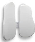 Two Panel Backrest Toilet Support For Elderly And Handicap Access, Totally Comfortable Lumbar Back Aid For Bathroom, Easy Sit Support