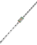 Compact MGN12H Miniature Linear Guide Rails 1pc Set, 450mm long 12mm wide with sliding block, straight view