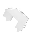 Heavy Duty White Iron EV Charging Station Rain Cover Wall Mount Waterproof Outlet Box For Electric Bikes viewed from top with dimensions shown.