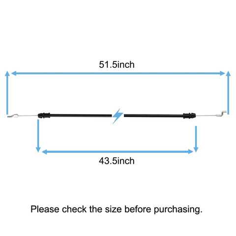 Stop Cable Replacement For Briggs And Stratton Murray Walk Behind Lawn Mower 1102094MA 43.5 Inch Conduit 51.5 Inch Wire With Z Bend Ends Direct Fit Fits 220012x92A 12969 Rotary Brake System