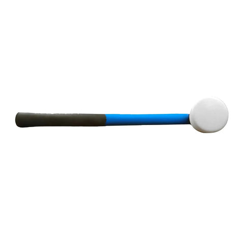 Side view of No Mar Fiberglass Flooring Mallet Replacement with Rubber Head and Padded Grip for 2 in 1 Flooring Nailer and Stapler