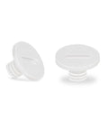 Badass Replacement Screws Built Tough As Nails For Samsung Freestyle 1 And 2 Projector Carbon Fiber Base Attachment Hardware White Two Pack close-up image of replacement screws