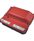 Intelligent Photoelectric Duct Smoke Detector With Top Notch HVAC Air Sampling And Low Profile Housing Featuring An Easy Magnet Test Switch For Solid Commercial Fire Safety Performance in red housing.