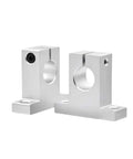 Rock Solid 12mm High Precision Linear Guide Rail Kit With Two Smooth Optical Axis Rods Plus Four SK12 Support Blocks And SCS12UU Bearing Units on white