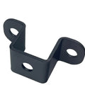Six Pack 1x1 Inch Square Tube Strap Clamps Heavy Duty Steel U Bracket For Mounting Black 2mm Thick Design Prevents Pipes From Twisting Or Slipping Ideal For Indoor And Outdoor Use shown angled