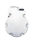 Heavy Duty AC Compressor For BMW I8 Hybrid Electric Vehicle Direct Fit Replacement Oem 64529332199, silver round design with bolts.