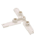White T connector for track lighting, showing connection details, compatible with W Track T Connector Suspension Mount Black.