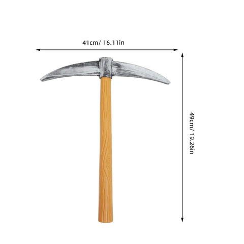 Lightweight Simulation Foam Fake Pickaxe Prop For Stage Performances And Halloween Dwarf Costumes Realistic Look And Easy To Handle