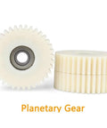 Three Pack 36T Nylon Motor Drive Gears For E Bike Hubs 47.5 X 13.5 mm Bearings Included Beef Up Your Ride With A Solid Upgrade For 500W Planetary Gear Systems Compatible With Baf Motors, showing front and side view.