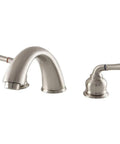 Magellan Roman Tub Faucet In Brushed Nickel With 8-Inch Adjustable Center, Durable Brass Body, Duraseal Washerless Cartridge, 7-3/4-Inch Spout Reach, 4-1/2-Inch Spout Height, 2-Inch Spout Clearance, 7.0 GPM Flow, shown in brushed nickel finish