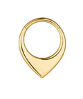 Thick V Shaped Hinged Segment Clicker Ring in 16G 316L Stainless Steel Gold Tone Durable Piercing Jewelry For A Bold Killer Look Choose 8mm Or 10mm Diameter