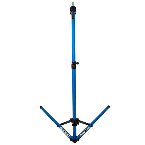 Folding Home Mechanic Repair Stand Built From All Steel Teardrop Tubing For Maximum Rigidity And Stability With Locking Support Yoke And Upgraded Internals Blue Finish One Size, open position